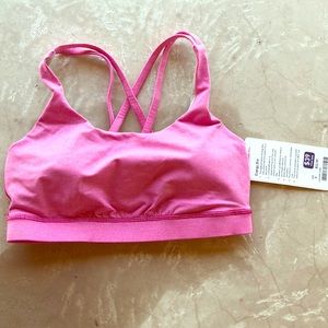 Lululemon heathered pink energy bra.
